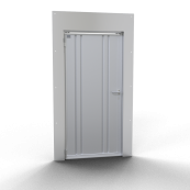 Aluminum construction protection door | installation dimension width: 842 - 1086 mm, | passage: 710 x 1920 mm